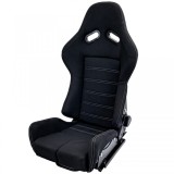 Scaun sport Hardcover Negru cu cusaturi gri, potrivit pentru SimRig Performance AutoTuning