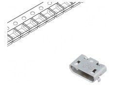 Soclu USB Micro B PCB SMT 5 PIN Orizontal USB 2.0 foto