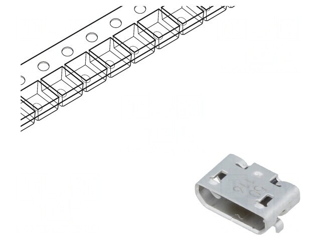 Soclu USB Micro B PCB SMT 5 PIN Orizontal USB 2.0
