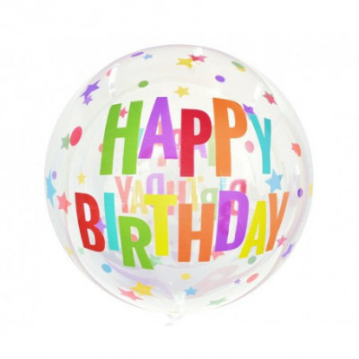 Balon folie 20 cm Happy Birthday foto