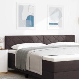 Cap Futon LED Set de 2 Maro &icirc;nchis Țesătură 200 cm Modern