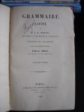 GRAMMAIRE LATINE - J.R. MADVIG (GRAMATICA LIMBII LATINE)