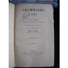 GRAMMAIRE LATINE - J.R. MADVIG (GRAMATICA LIMBII LATINE)