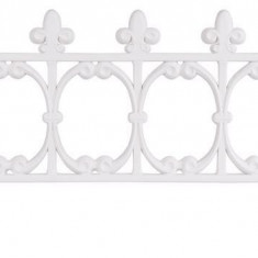 Fence Gardens F755, 87x34 cm, plastic, alb, mini gard decorativ, pachet. 4 buc