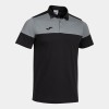 Tricou polo cu maneca scurta pentru barbati Joma Crew V, negru gri, M - OUTLET