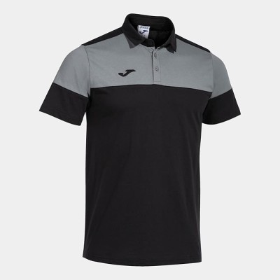 Tricou polo cu maneca scurta pentru barbati Joma Crew V, negru gri, M - OUTLET foto