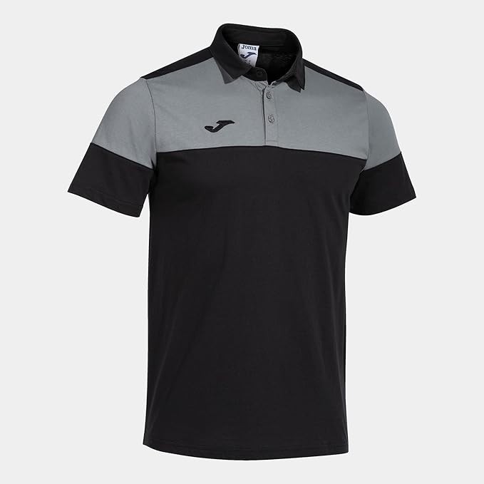 Tricou polo cu maneca scurta pentru barbati Joma Crew V, negru gri, M - OUTLET
