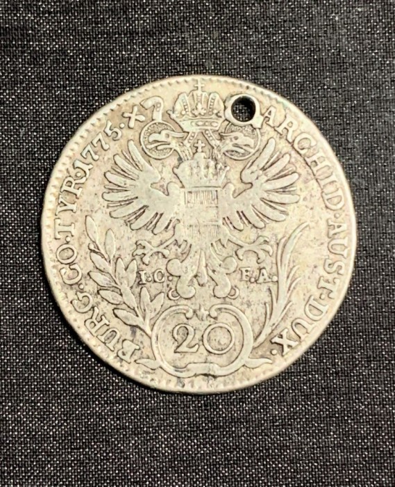 Moneda 20 kreuzer 1775 Austria