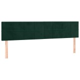 Cumpara ieftin Tablii de pat, verde inchis, 160x5x78/88 cm, catifea