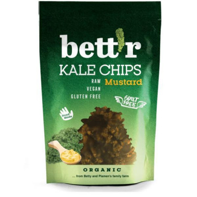 Chips din Kale cu Mustar Raw Bio 30 grame Bettr foto