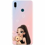 Husa silicon pentru Huawei Y9 2019, Selfie With Sweet Dog