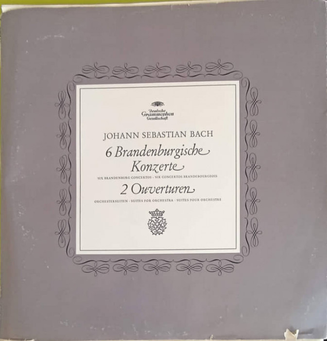Disc vinil, LP. 6 Brandenburgische Konzerte, 2 Ouverturen. SET 3 DISCURI VINIL-Johann Sebastian Bach, Berliner P