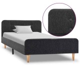 Cumpara ieftin Cadru de pat, gri inchis, 100 x 200 cm, panza de sac