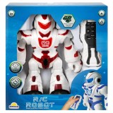 Robot cu telecomanda, lumini si sunete, Sunman, Rosu