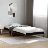 VidaXL Cadru de pat, negru, 90x200 cm, lemn prelucrat și metal