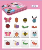 Puzzle si sabloane Insectele - Ghici cine sunt?, in cutie metalica