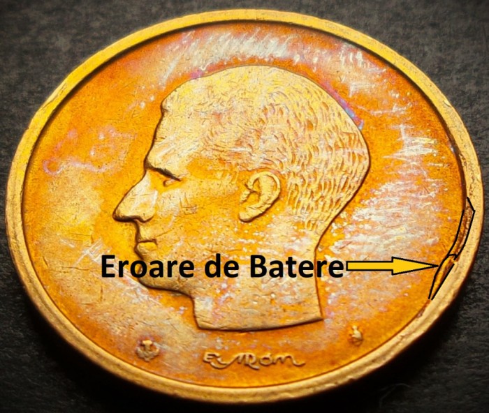 Moneda 20 FRANCI - BELGIA, anul 1980 * cod 4260 = EROARE BATERE