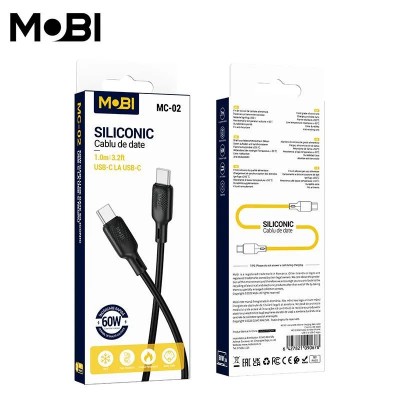 Cablu Mobi 1M Negru MC-02 USB-A la Type-C foto