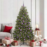 vidaXL Brad de Crăciun artificial cu 300 LED Verde 180 cm PVC și Metal 3395691