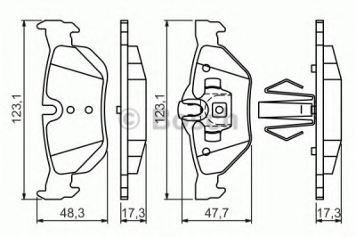 Set placute frana,frana disc BMW Seria 1 (E87) (2003 - 2013) BOSCH 0 986 494 272 foto