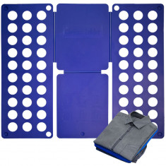 Placă de Împăturit Haine, Rapid și Uniform, Plastic Ușor, 59cm x 24cm, Albastru