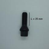 Prezon janta aliaj negru M14x1.5 35 mm pentru VW, Seat, Skoda, Audi, Mercedes