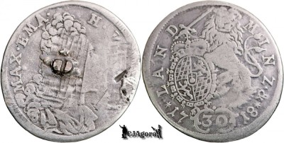 1718, 30 Kreuzer - Maximilian al II-lea Emanuel - Electoratul Bavariei foto