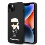 Karl Lagerfeld Husa Liquid Silicone Ikonik iPhone 14 Negru