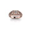 Inel de dama din aur roze 14K, piatra zirconiu - 50