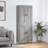 vidaXL Dulap &icirc;nalt, gri sonoma, 69,5x34x180 cm, lemn compozit