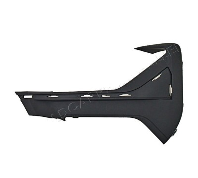 Grila bara protectie, spoiler Bmw X1 (F48), 2019-09.2022, montare fata, stanga, negru/negru, textura; cu locas ornamente, RapidAuto foto