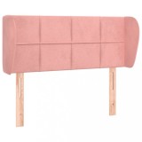Cumpara ieftin Tablie de pat cu aripioare roz 83x23x78/88 cm catifea