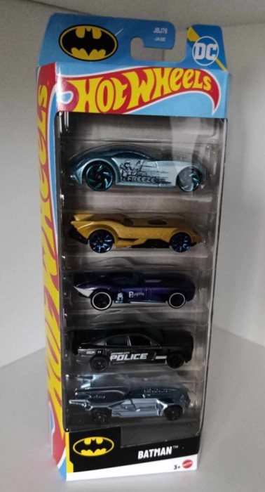 Machete HotWheels - 5-pack Batman set de 5 Hot Wheels 2025