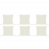 Set Perne decorative pentru scaun de bucatarie sau terasa, dimensiuni 40x40cm, culoare Alb, 6 buc/set, Palmonix