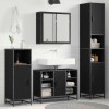 VidaXL Set de mobilier pentru baie 4 pcs Stejar negru 80 x 33 x 60 cm 3402353