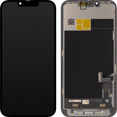 Display cu Touchscreen JK pentru Apple iPhone 13, cu Rama, Versiune OLED IC Movable, Negru foto