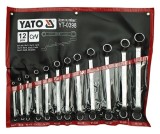 Set 12 chei inelare cu cot 6-32 mm YATO
