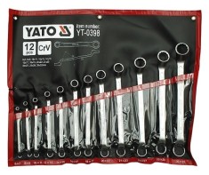 Set 12 chei inelare cu cot 6-32 mm YATO