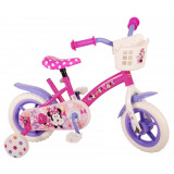 Bicicleta pentru copii Disney Minnie, 10 inch, culoare roz/violet, fara frana PB Cod:21036-NP