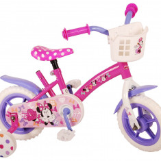 Bicicleta pentru copii Disney Minnie, 10 inch, culoare roz/violet, fara frana PB Cod:21036-NP