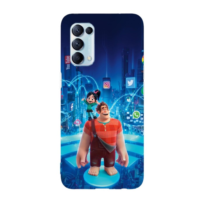 Husa compatibila cu Oppo Find X5, Viceversa, model Ralph Digital life Ralph break the internet, Silicon, TPU
