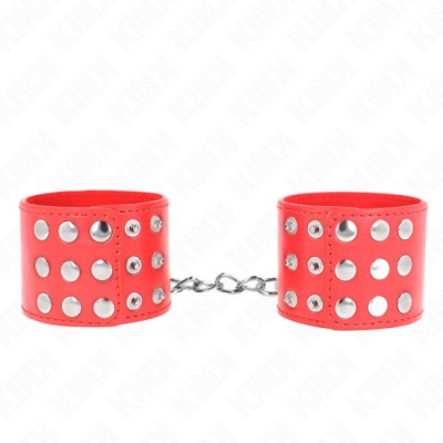 KINK - WRIST RESTRAINTS WITH SNAP FASTEN RED ADJUSTABLE 19-24 CM X 5.5 CM foto