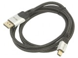 Cablu DisplayPort 1.4 HDCP 2.2 1,5m negru PVC textil