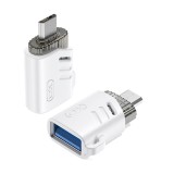 Mini Adaptor XO NB256B OTG USB la USB-C alb