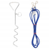 Cablu de legare pentru caini cu tarus de pamant, 3 m GartenMobel Dekor, vidaXL