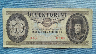 50 Forint 1975 Ungaria / R&amp;aacute;k&amp;oacute;czi Ferenc / seria 114327 foto