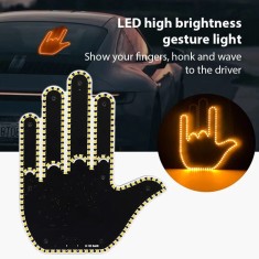 Lampă LED Interactivă cu Gesturi pentru Mașină - Comunicare Amuzantă &icirc;ntre Șoferi cu Telecomandă