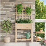 VidaXL Ghiveci de grădină cu trellis și raft 71x37x152 cm din lemn de pin