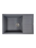 Chiuveta granit SanDonna Ewelina Negru, 780x500x210 mm