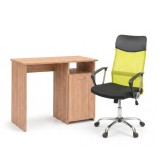 Set de birou Family One 100x50x74 cm cu scaun rotativ Fit, stejar Sonoma - verde